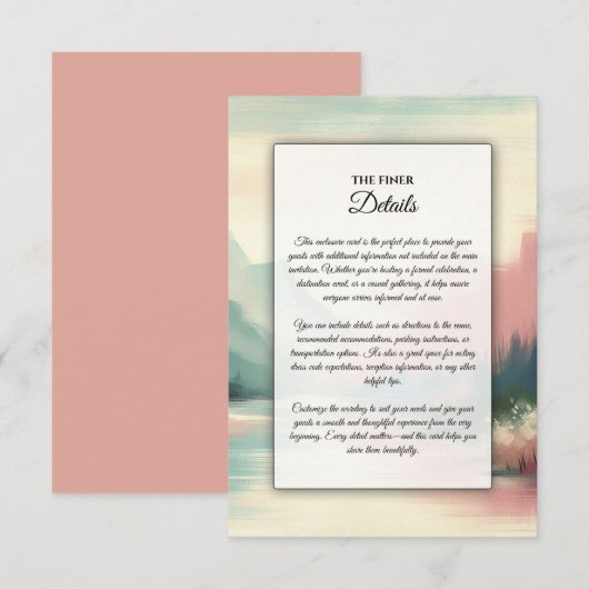 Zachte echo's van de bergen informatiekaartje (Voorkant / Achterkant)