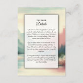 Zachte echo's van de bergen informatiekaartje (Voorkant)