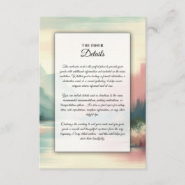 Zachte echo's van de bergen informatiekaartje