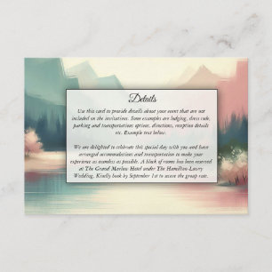 Zachte echo's van de bergen informatiekaartje