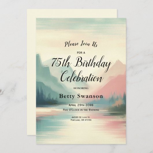 Zachte echo's van de bergen kaart (Voorkant / Achterkant)