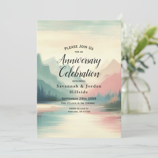 Zachte echo's van de bergen kaart (Staand voorkant)