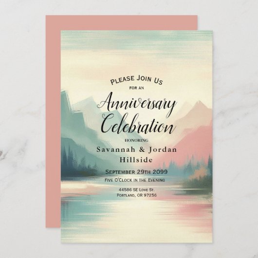 Zachte echo's van de bergen kaart (Voorkant / Achterkant)