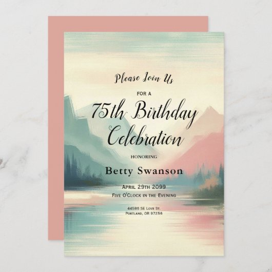 Zachte echo's van de bergen kaart (Voorkant / Achterkant)