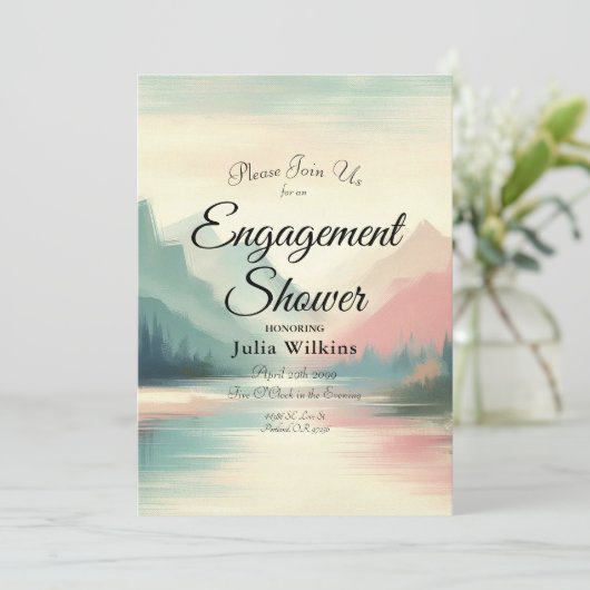 Zachte echo's van de bergen kaart (Staand voorkant)