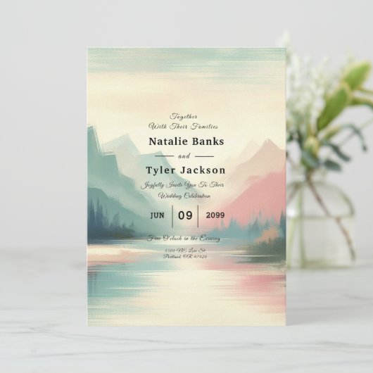 Zachte echo's van de bergen kaart (Staand voorkant)