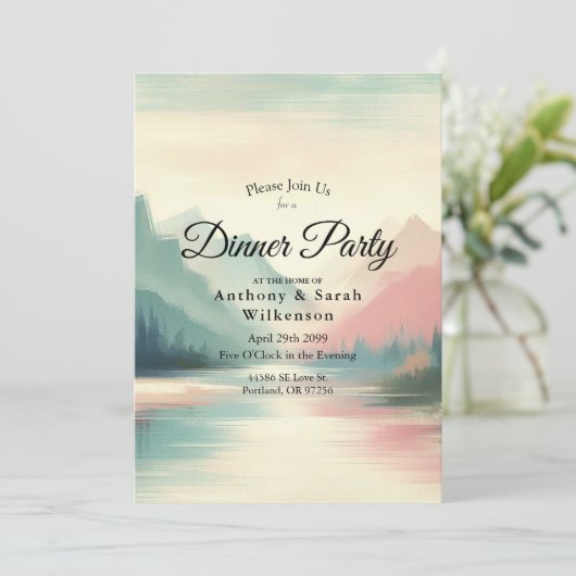 Zachte echo's van de bergen kaart (Staand voorkant)