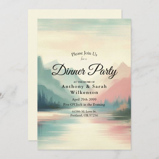 Zachte echo's van de bergen kaart (Voorkant / Achterkant)