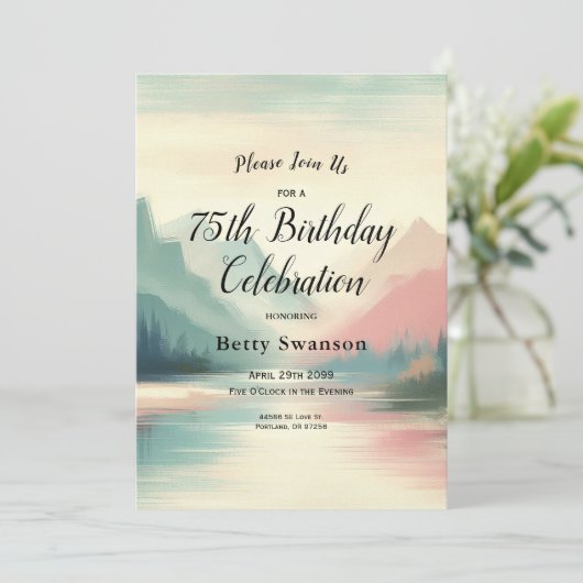 Zachte echo's van de bergen kaart (Staand voorkant)