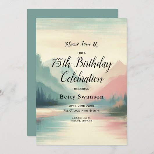 Zachte echo's van de bergen kaart (Voorkant / Achterkant)