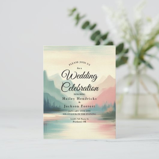 Zachte echo's van de bergen kaart (Staand voorkant)