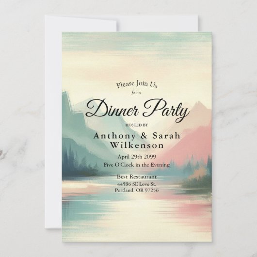 Zachte echo's van de bergen kaart (Voorkant)