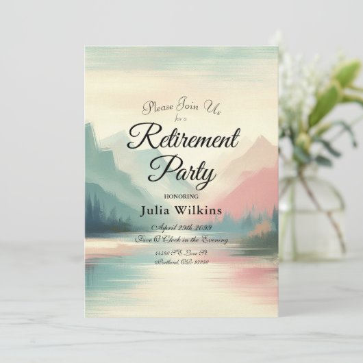 Zachte echo's van de bergen kaart (Staand voorkant)