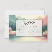 Zachte echo's van de bergen RSVP kaartje (Voorkant)