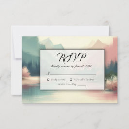 Zachte echo's van de bergen RSVP kaartje