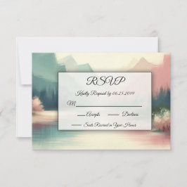 Zachte echo's van de bergen RSVP kaartje