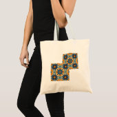 Zachte eco zak met geometrisch patroon tote bag (Voorkant (product))