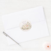 Zachte Editoriale Botanische Bruiloft Ronde Sticker (Envelop)