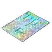 Zachte Eenhoorn Iridescente glitters duppels Nep G Notitieboek (Linkerzijde)