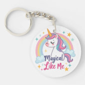 Zachte eenhoorn met regenboog sleutelhanger (Voorkant)