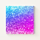 Zachte eenhoorn roze Glitters regenboog gouden mon Notitieboek (Achterkant)