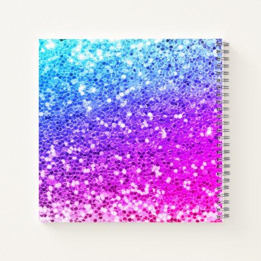 Zachte eenhoorn roze Glitters regenboog gouden mon Notitieboek (Achterkant)