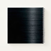 Zachte eenhoorn zwarte glitter verjaardagsmonogram notitieboek (Achterkant)