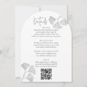 Zachte eenvoudige gestanste ginko alles in één kaart (Achterkant)