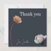 Zachte eenvoudige minimale bloei bedankkaart (Voorkant)
