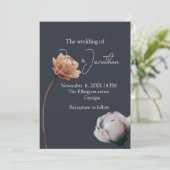 Zachte eenvoudige minimale bloei kaart (Staand voorkant)