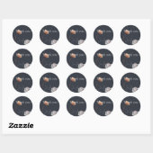 Zachte eenvoudige minimale bloei ronde sticker (Vel)