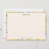 Zachte Eenvoudige Pastel Kleur Abstracte Op Maat G Bedankkaart (Voorkant)