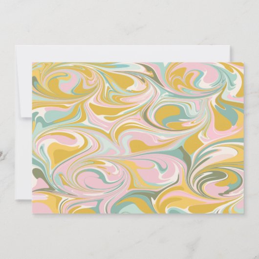 Zachte Eenvoudige Pastel Kleur Abstracte Op Maat G Bedankkaart (Achterkant)