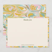 Zachte Eenvoudige Pastel Kleur Abstracte Op Maat G Bedankkaart (Voorkant / Achterkant)