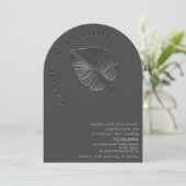 Zachte eenvoudige reliëf tropische blad alles in é kaart (Staand voorkant)