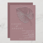 Zachte eenvoudige reliëf tropische blad alles in é kaart (Voorkant / Achterkant)