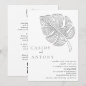 Zachte eenvoudige reliëf tropische blad alles in é kaart (Voorkant / Achterkant)