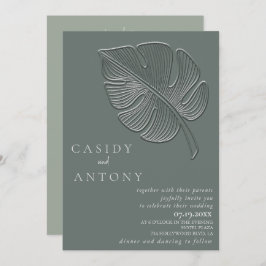 Zachte eenvoudige reliëf tropische blad alles in é kaart