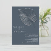 Zachte eenvoudige reliëf tropische blad alles in é kaart (Staand voorkant)