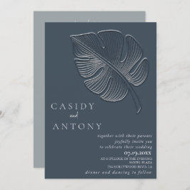 Zachte eenvoudige reliëf tropische blad alles in é kaart