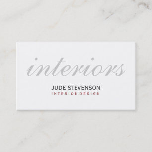 Zachte Eenvoudige Witte Visitekaartje Interieur On