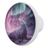Zachte eenzame zeehond keramische knop (Rechts)