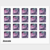 Zachte eenzame zeehond vierkante sticker (Vel)