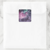 Zachte eenzame zeehond vierkante sticker (Tas)