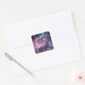 Zachte eenzame zeehond vierkante sticker (Envelop)
