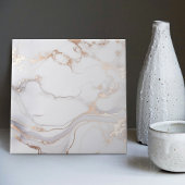 Zachte Elegance Roos Gouden Marmeren Vein Textuur Tegeltje