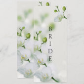 Zachte Elegant orchidee achtergebleven stoeltje Menu (Voorkant / Achterkant)