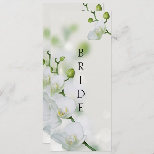 Zachte Elegant orchidee achtergebleven stoeltje Menu (Voorkant / Achterkant)