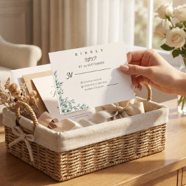 Zachte Elegante Esthetische Klassieke Minimalistis RSVP Kaartje