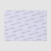 Zachte Elegante Lavendel & Grijs Script Lente Brui Tissuepapier (Voorkant)